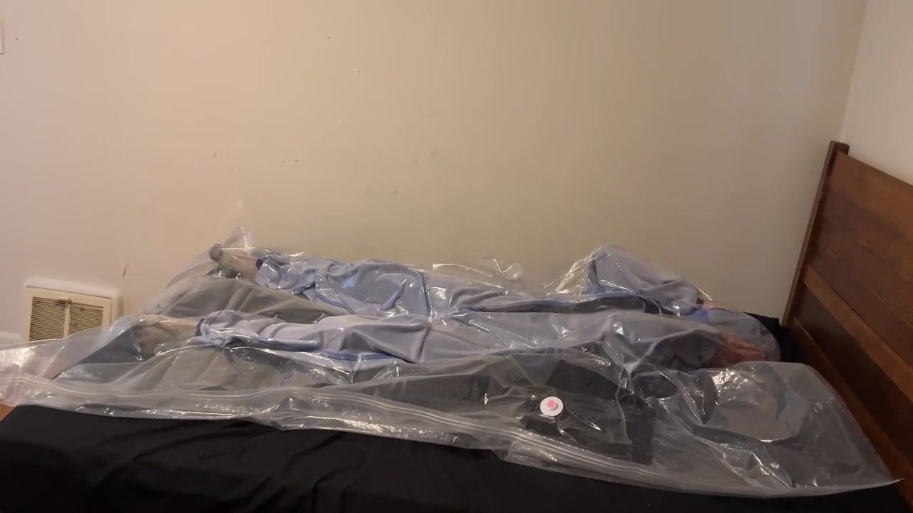 Apr 18 2023 - An Extremely Exciting Vacbag Session In Slvrbrboys Blue Pvc Coveralls