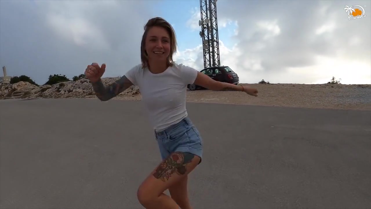 Polish Couple Fucks On Public Road Parking