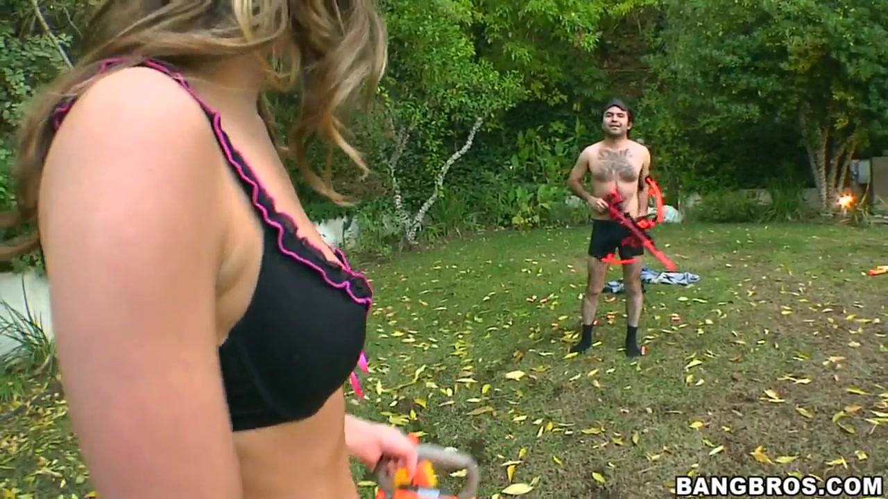 Victoria Lawson and her neighbourhood boyfriend playing games at the backyard