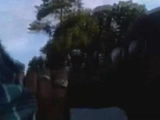 Ebony slutty girlfriend gave me a blowjob outside of my car