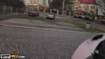 Cutie masturbating pecker in the alley