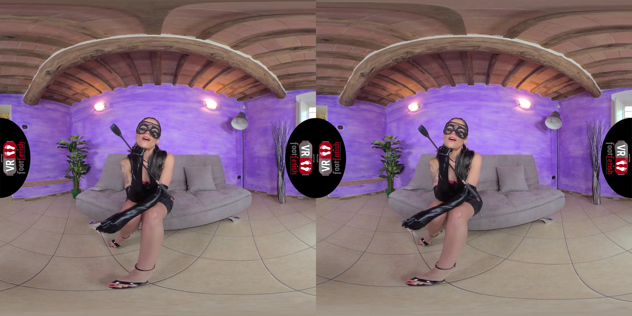 Mistress Chiara Rolls Down Her Stockings And Flaunts Her Sexy Feet - Virtual Reality Foot Fetish 3D Porn