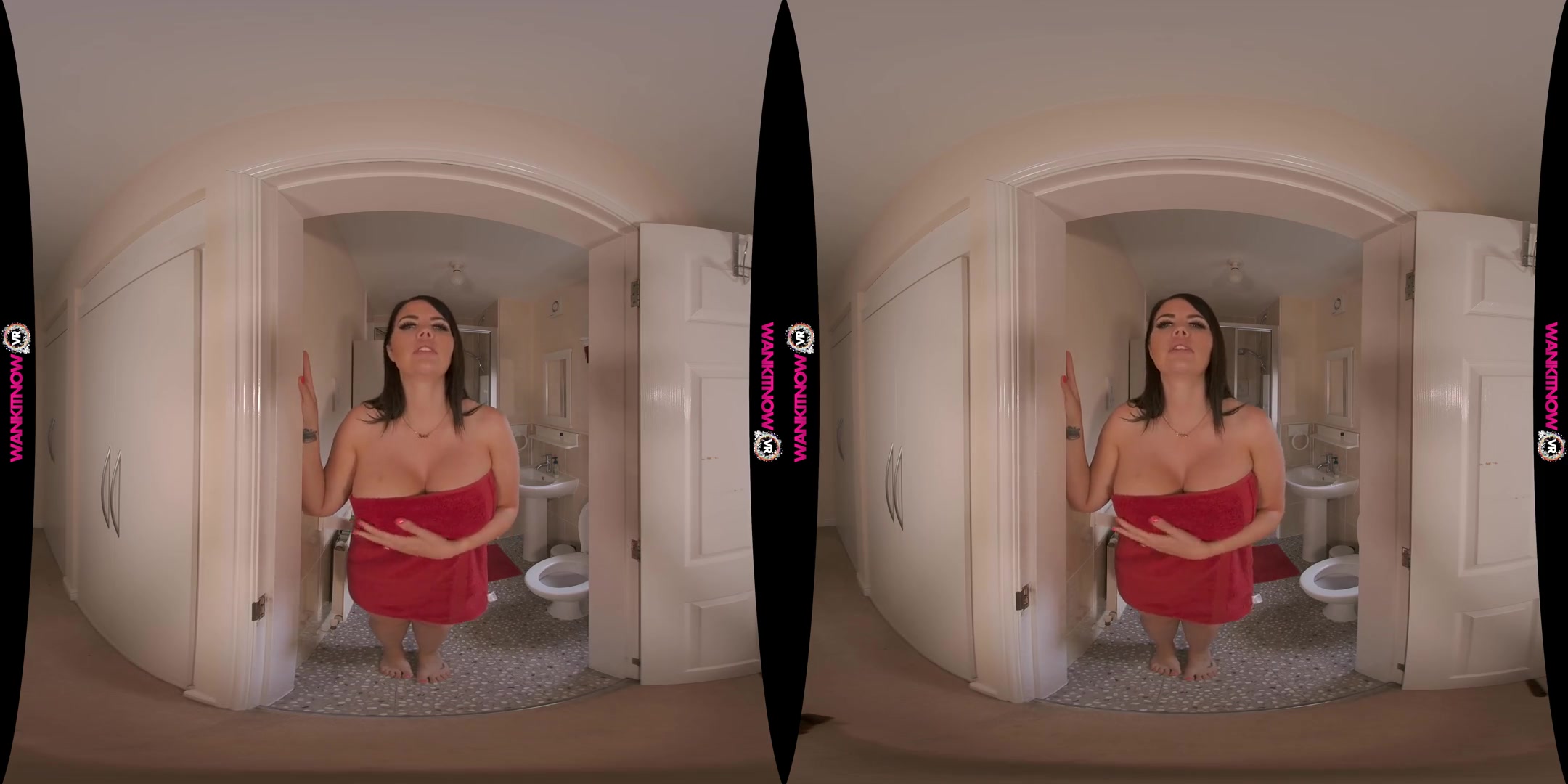 Secret Wanker - Spying on a Big Tits British Brunette Stepsister