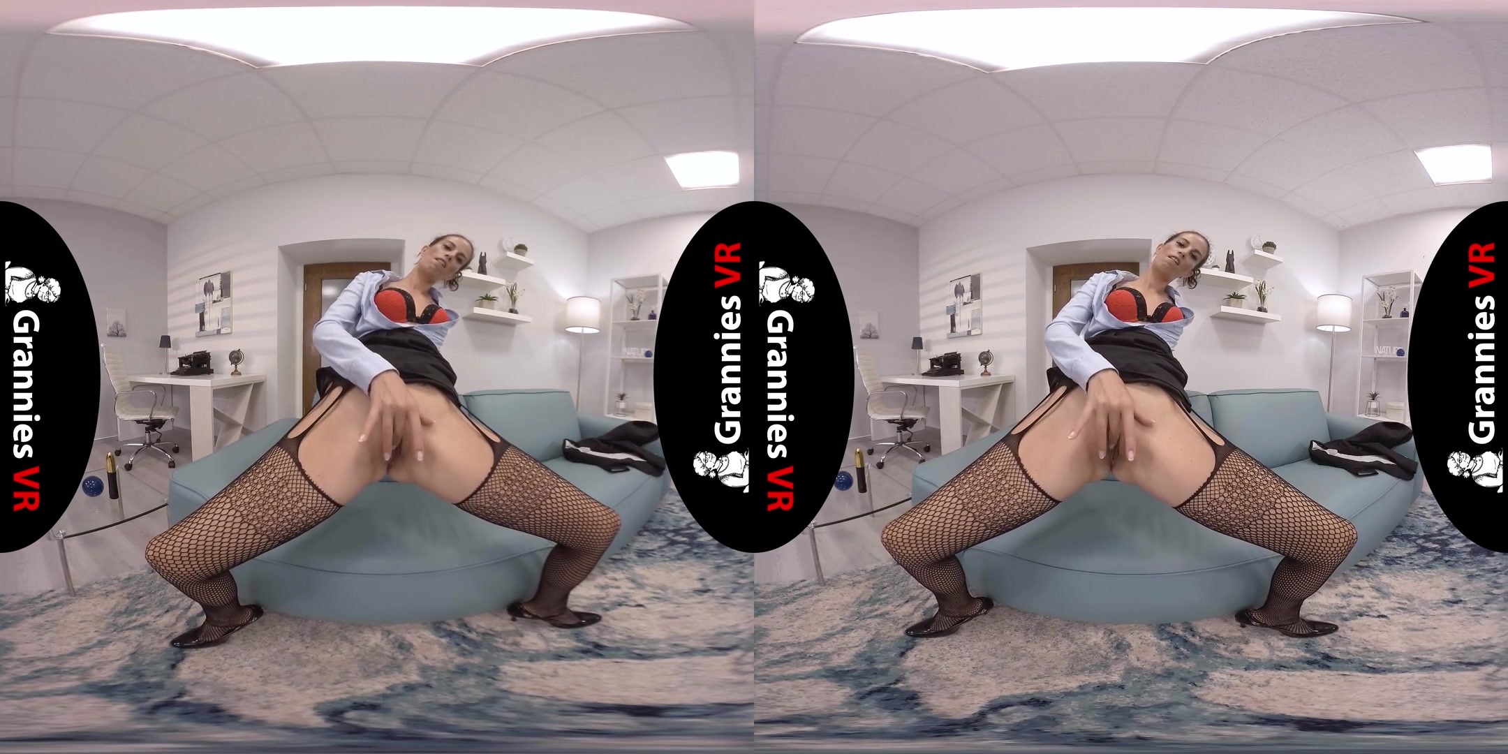 Alzbeta - Solo; Skinny GILF / MILF Solo in Stockings