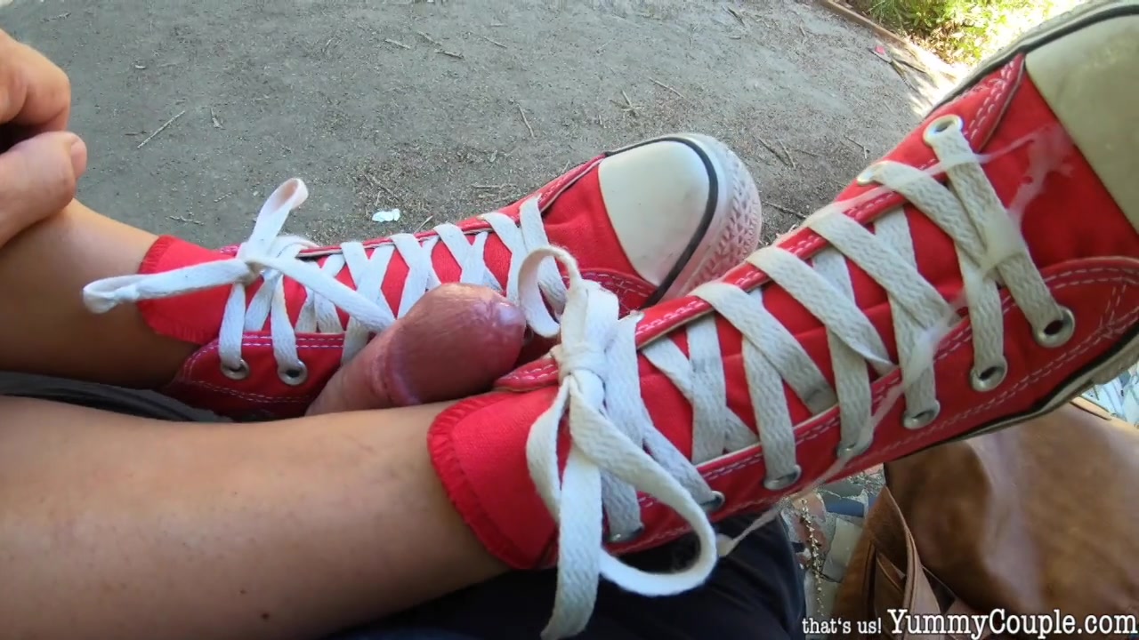 Huge Double Public Cumshot On My Chucks In The Park - Sex Movies Featuring Yummycouple
