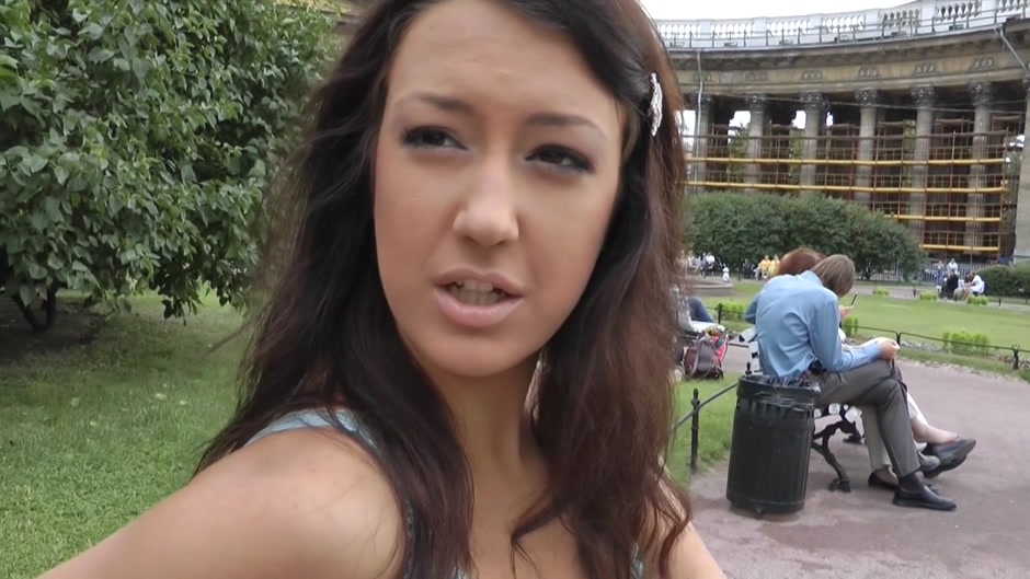 Cute girl gets picked up in public and fucked