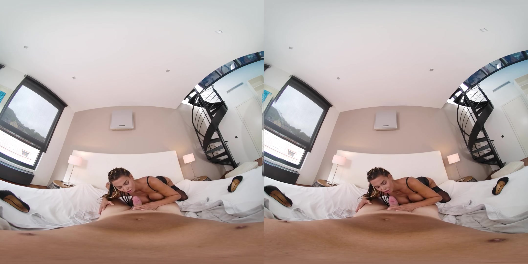 Open Borders: Curvy Slovakia; Huge Tits Pornstar in Black Lingerie High Quality VR Porn