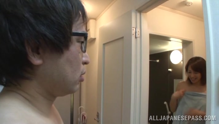 Japanese AV Model is a naughty tramp in mff threesome