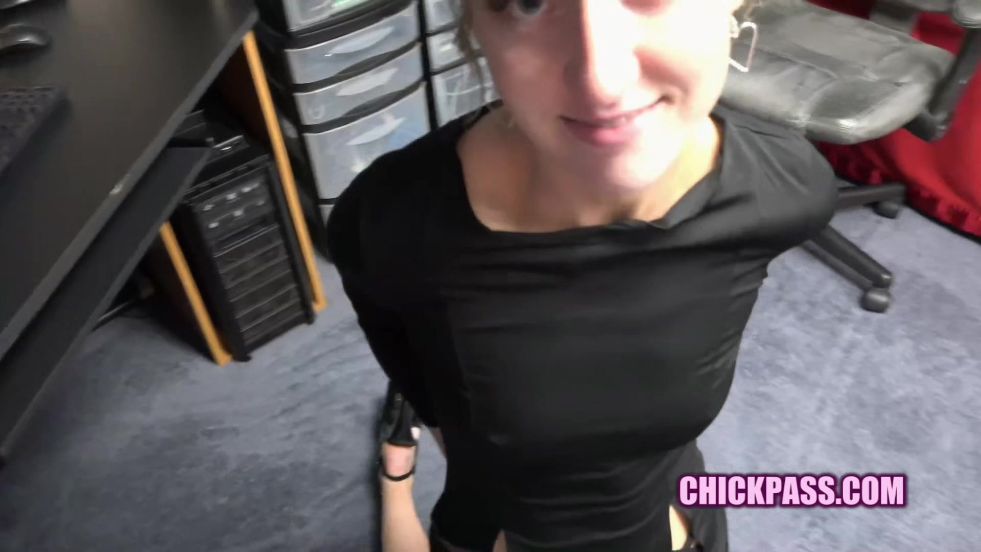 ChickPass - Blonde teen 18+ Sasha Sutherland gives Logan a blowjob