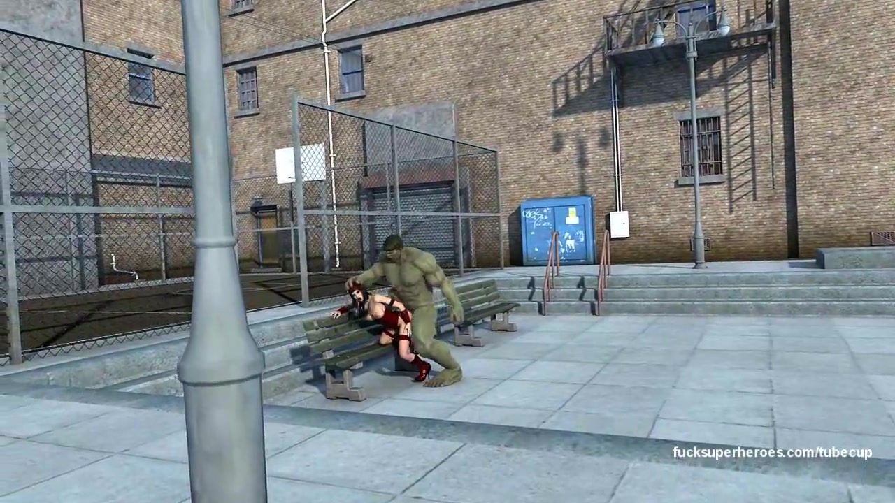 Hulk smashes into Electra's tight cunt
