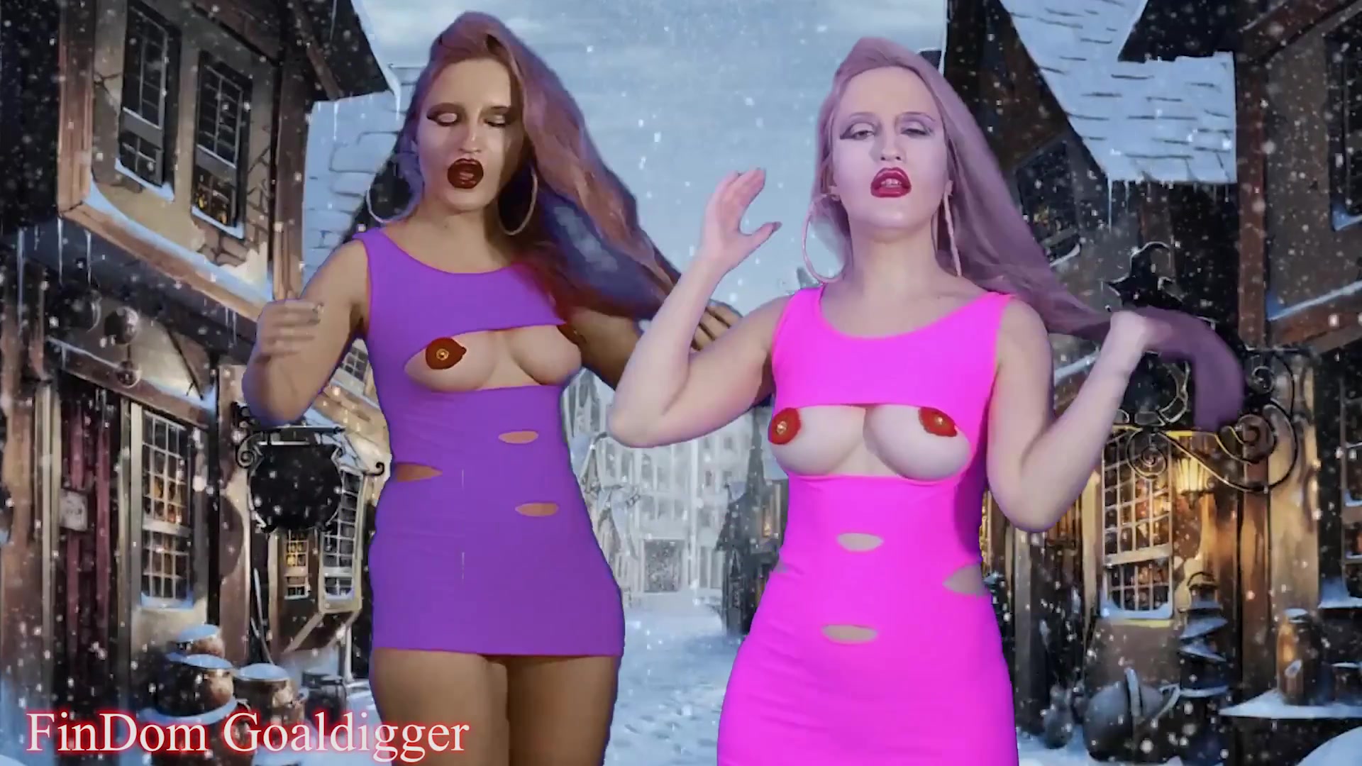 Christmas Boobs Present For Bimbo