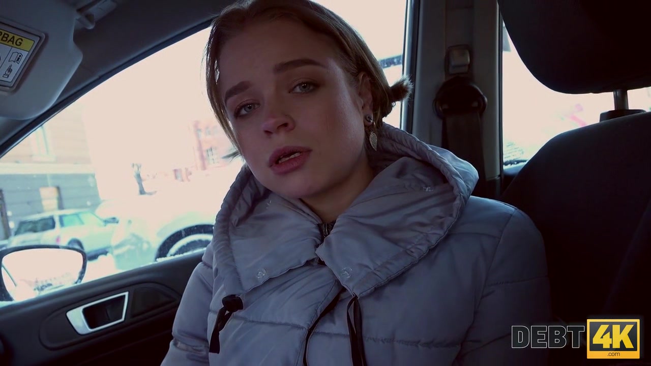 DEBT4k. Poor bartender gets money for handjob in the car and sex