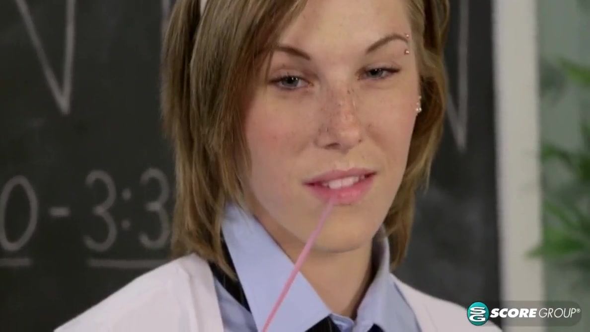 Ella Woods In Student 18+ Goes From Blowing Bubbles With Gum To
