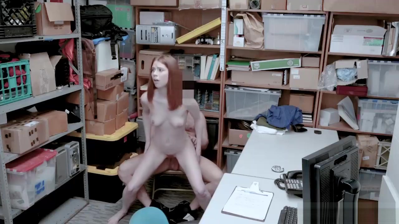 Slender redhead shoplifting teen 18+ got fucked for freedom