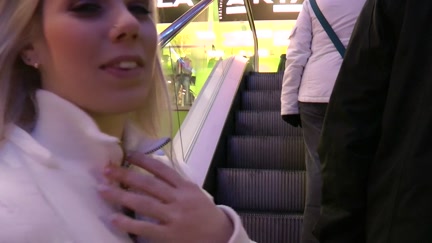 Bizarre sex outdoors with cute blond