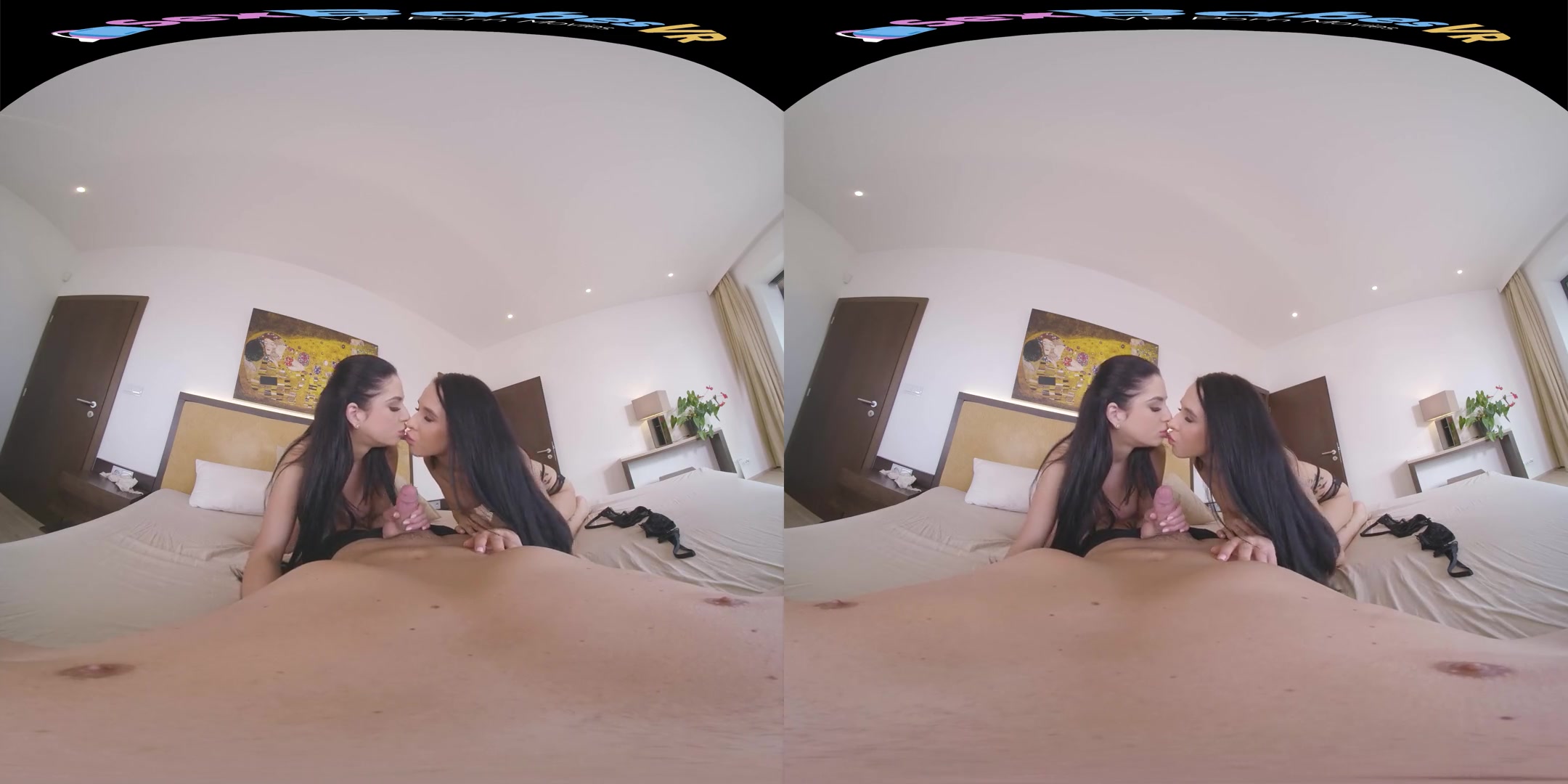 Our New Roommate; Virtual Girlfriend Experience Threesome with her Best Friend