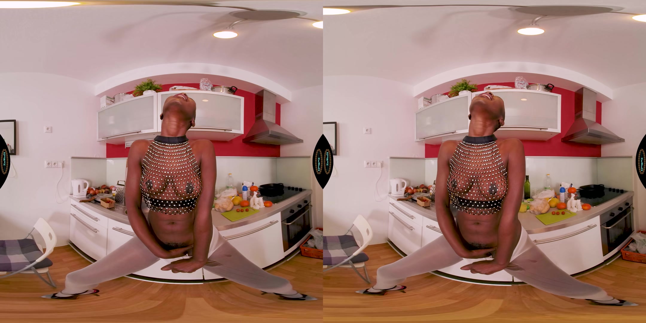 Ripping White Pantyhose And Cum Over Them - ZaawaadiVR