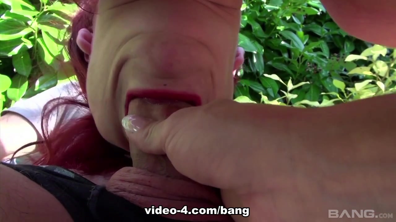 Lyza Vondee licks cum off his cock after he fucks her ass - BANG!