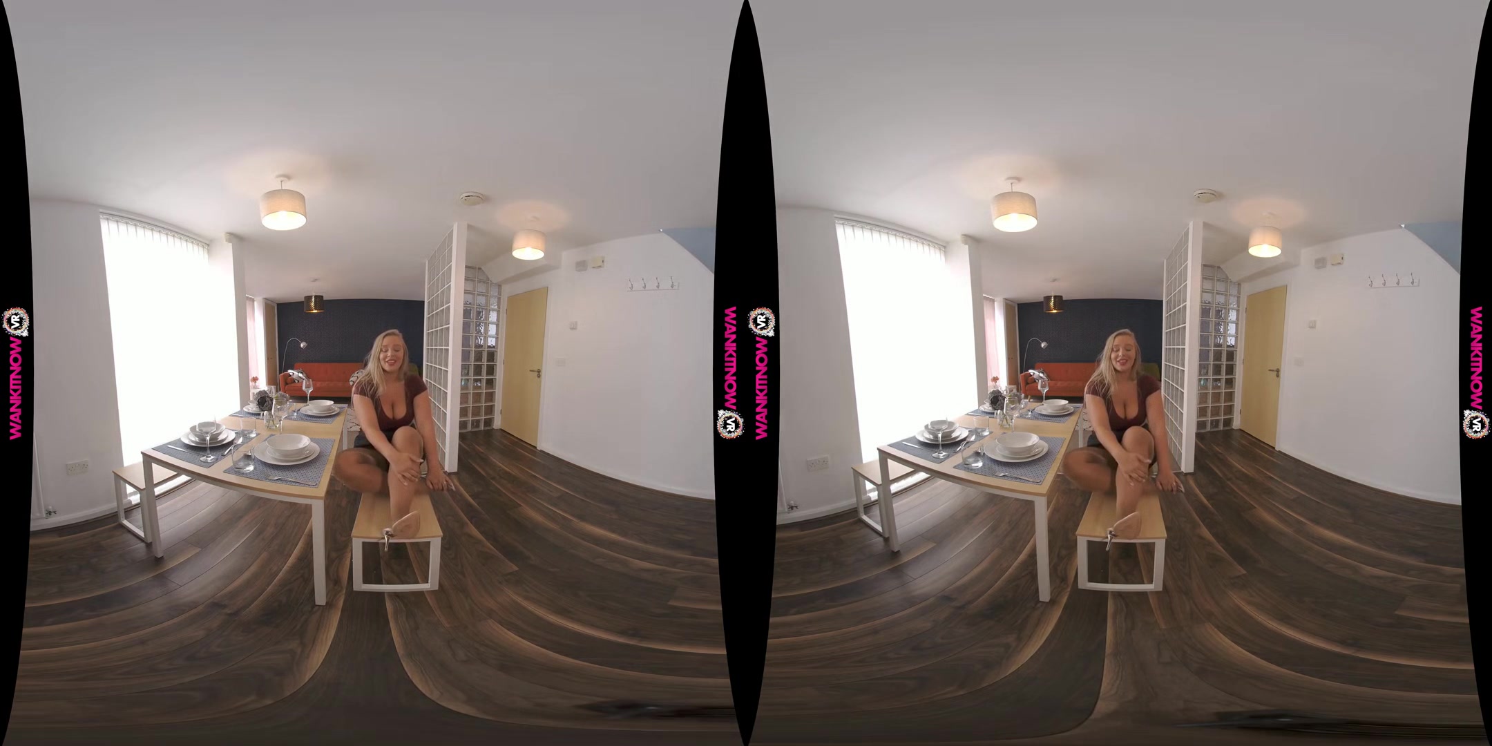 First Date - Big Tit Blonde BBW Striptease - SexLikeReal