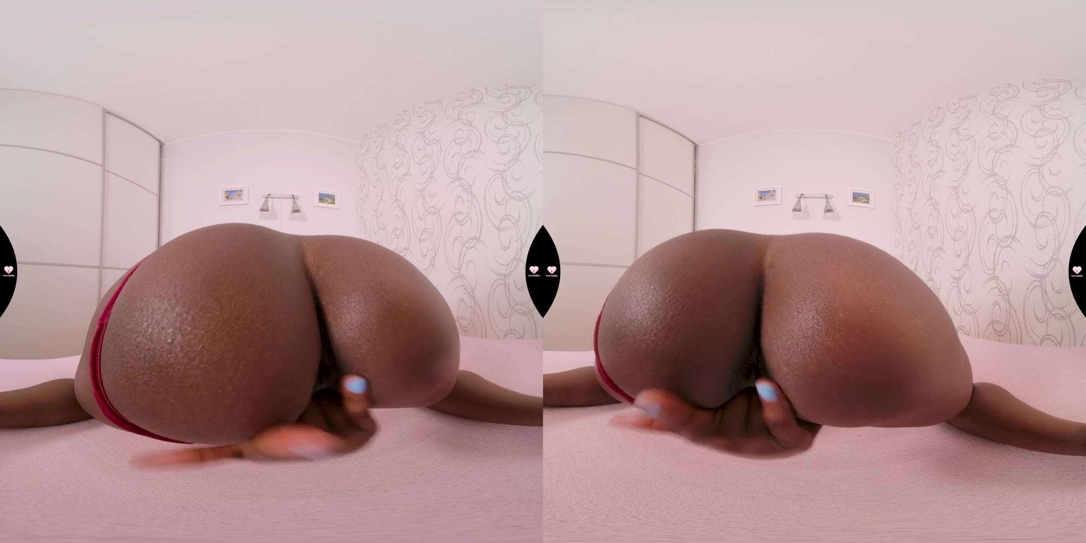 Sexy Bold Ebony Girl on the Bed