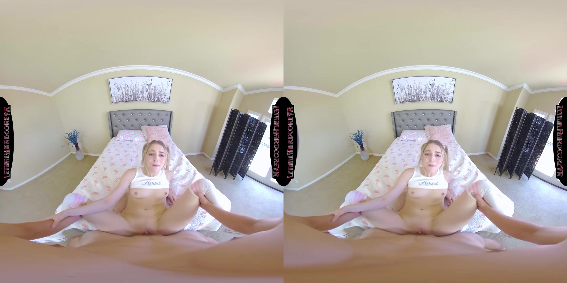 Lily's Stepdaddy Is Her Sugardaddy - Sexy Teen in Pigtail Hardcore VR