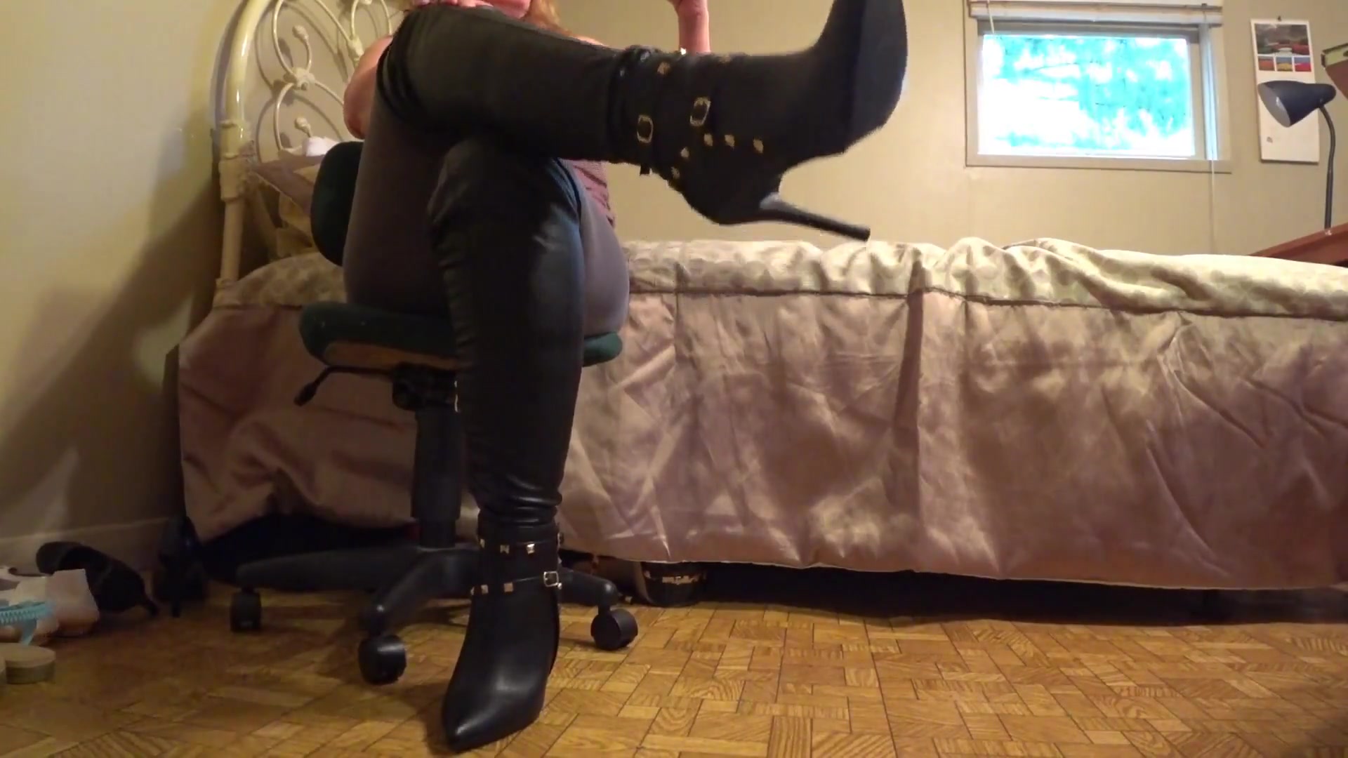 On Your Knees Bow & Serve My Sexy Leather Boots - TacAmateurs
