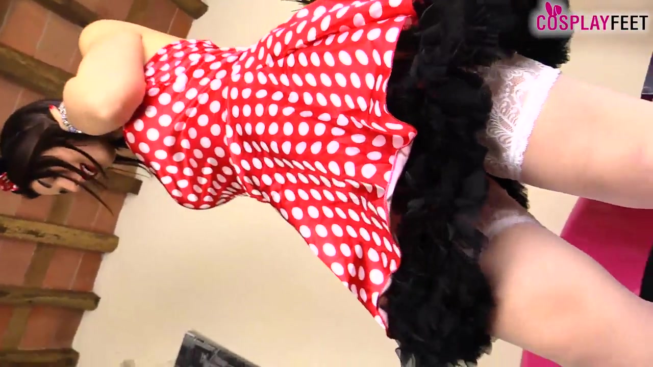Enjoy sexy Petra's feet clad with white nylon