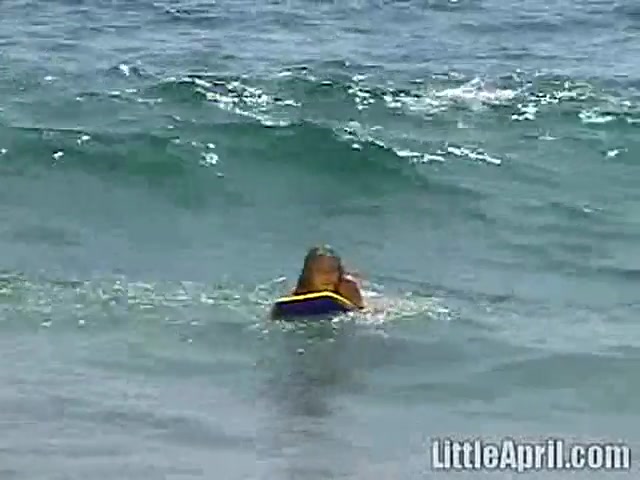 Sweet Little April Fingers Herself After A Day At The Sea