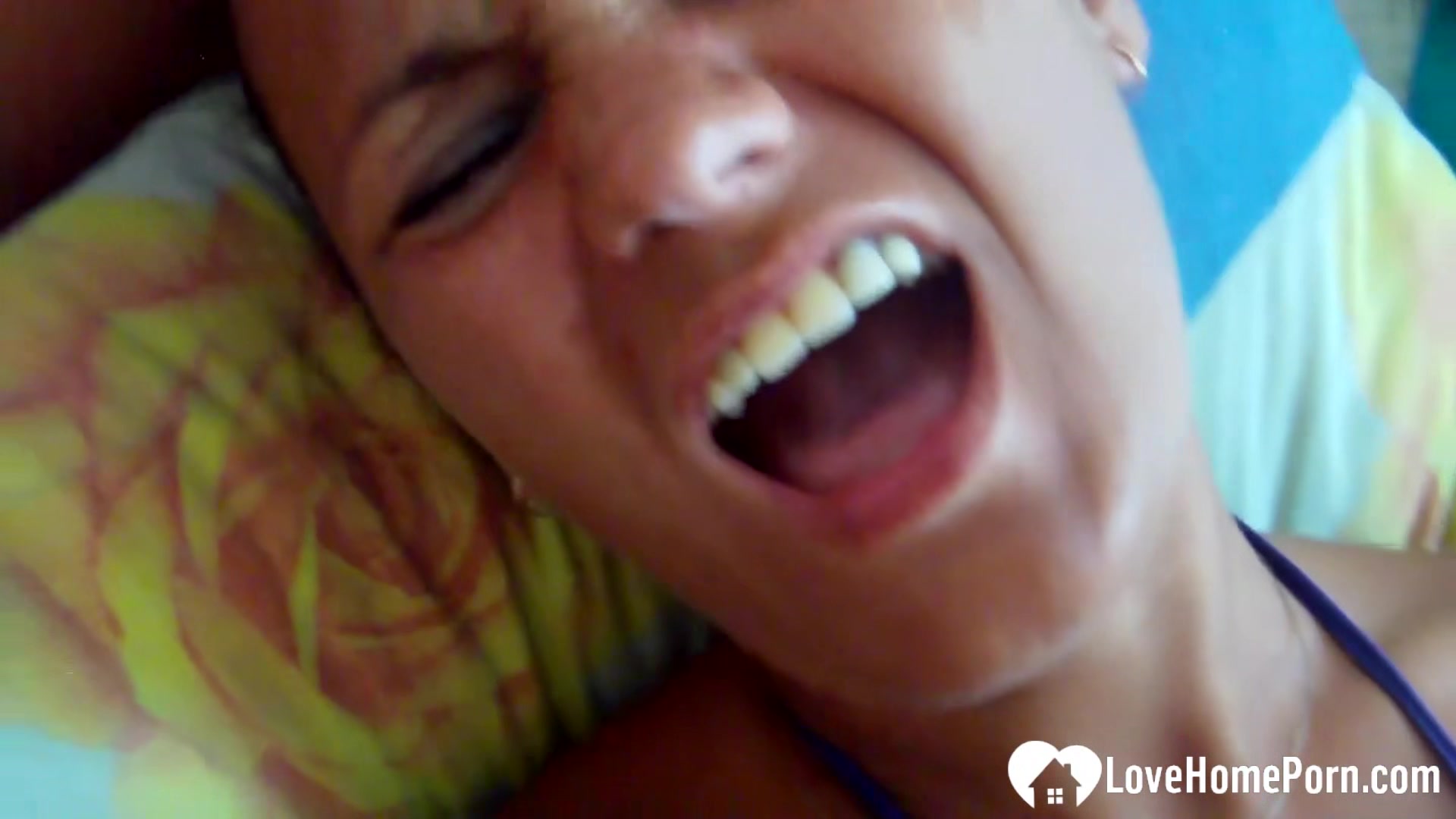 Lusty girlfriend gets fucked on the toilet