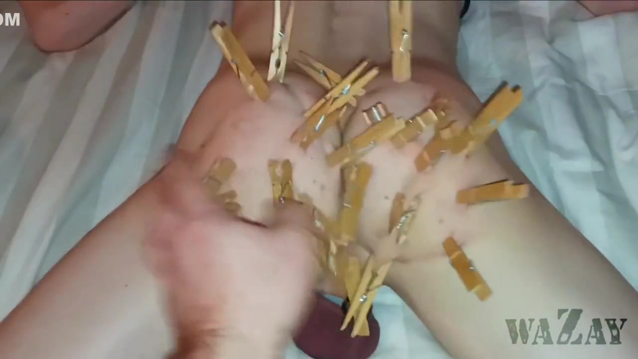 Tied Up Twink & Butt Clothes Pegs