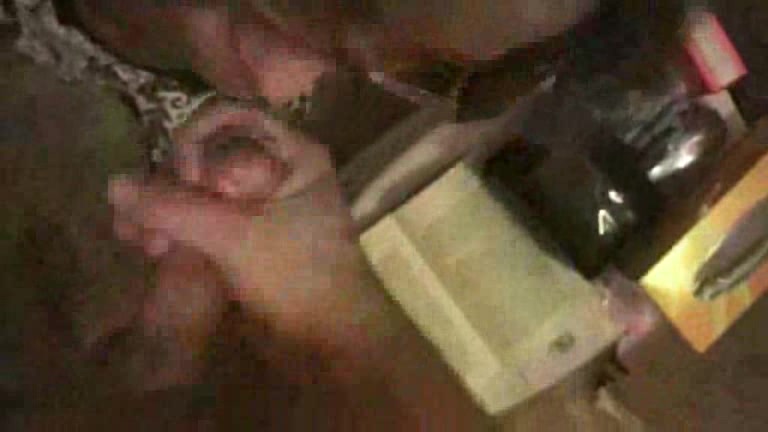This Ebony has a seductive look on her face when she sucks dick