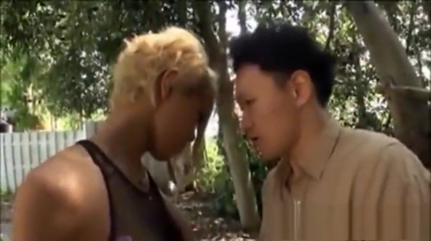 blonde oriental TS Doggystyled