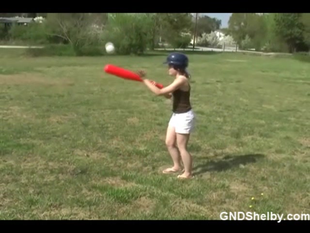 Shelby playing baseball - GNDShelby