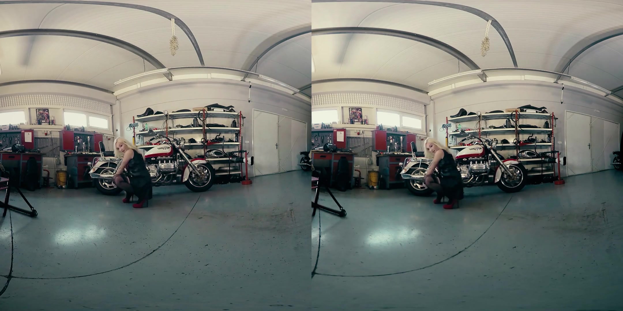 Daisy Lee in Blonde Stunner Gets Naughty in the Garage - BravoModelsMedia