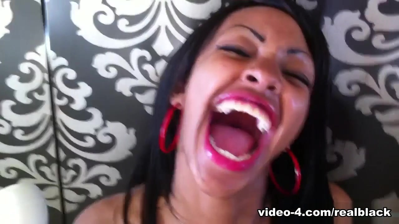 Amber Steel in Lovely black babe filmed during her masturbation session with a giant vibrator - RealBlackExposed