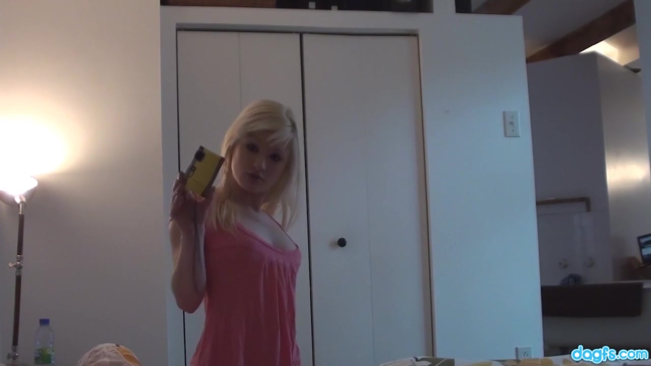 Fresh emo teen 18+ plays with her camera