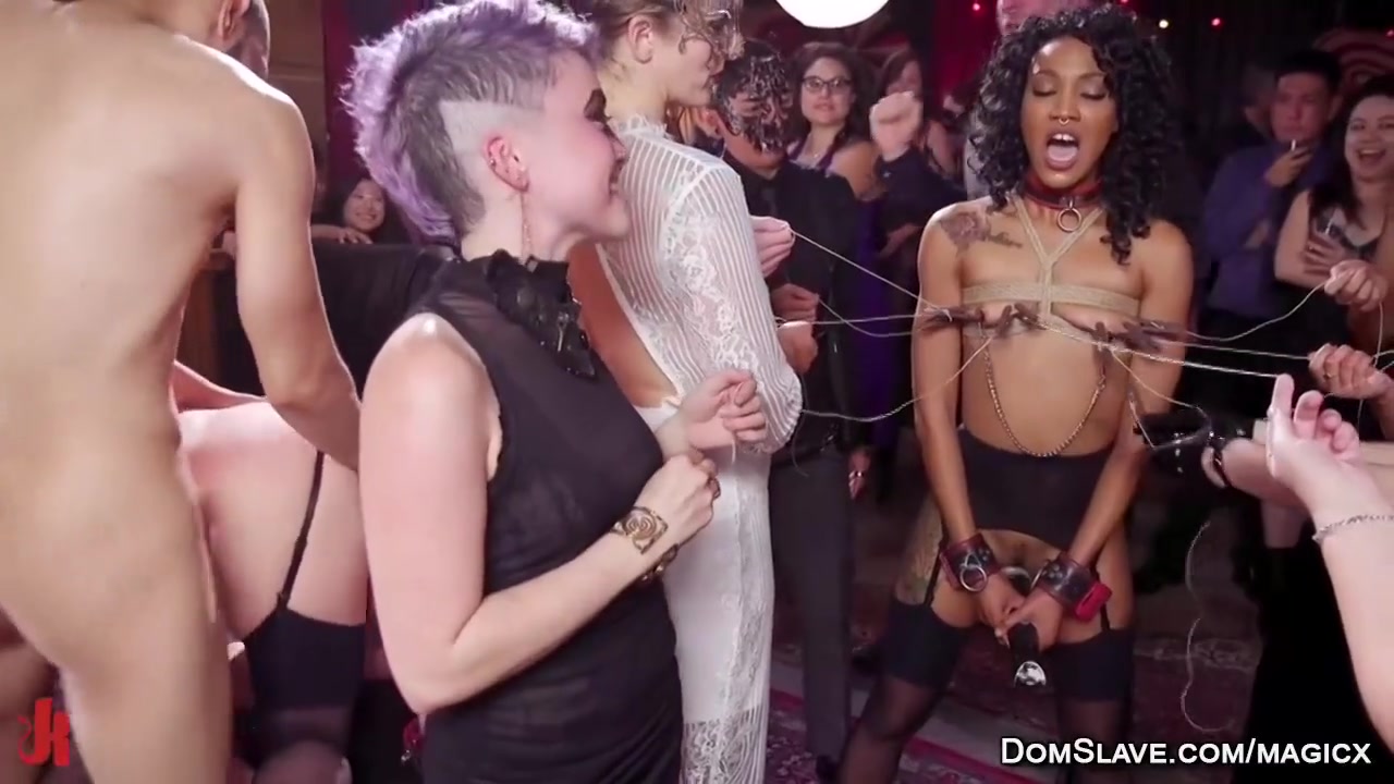 Slave Fucked In Bondage At Swinger Orgy Party