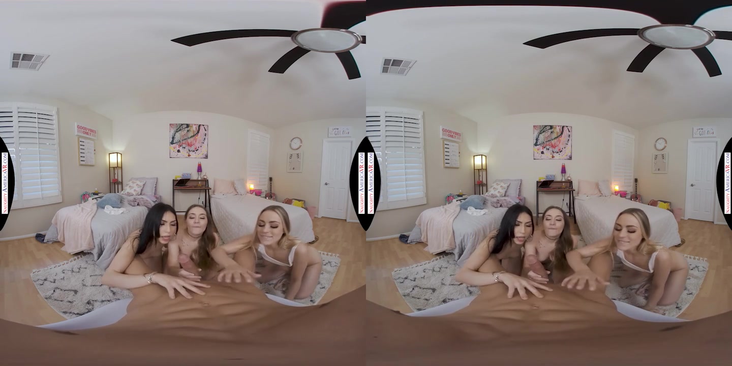 The Dorm Narc Gets Lucky When He Stumbles Upon Anna Claire Clouds, Judy Jolie, & Sera Ryder Getting It On
