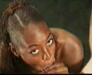 Gorgeous Ebony lady gets powerful facial cumshot