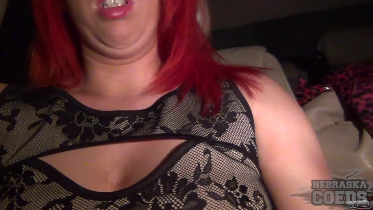 Hot Redhead Angel Getting Totally Naked In My Car Before The Bars - NebraskaCoeds