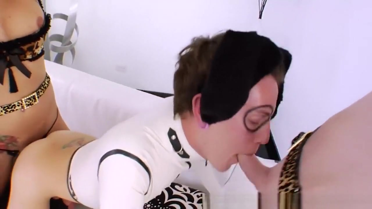Sexy trannies with big dicks fucking this mans asshole