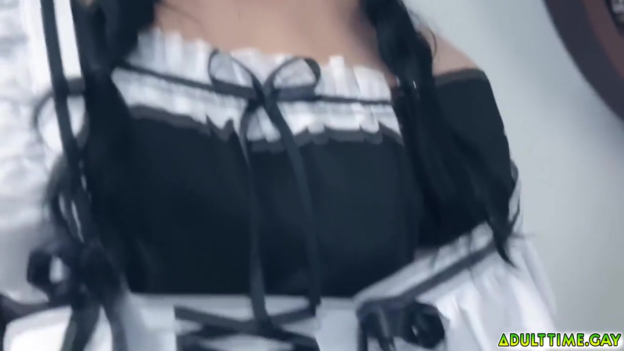 Pigtailed Femboy Maid Katie Lingerie Squats Over Mateos Cock And Rides Him In Cowgirl On The Kitchen Counter 6 Min With Gay Porn