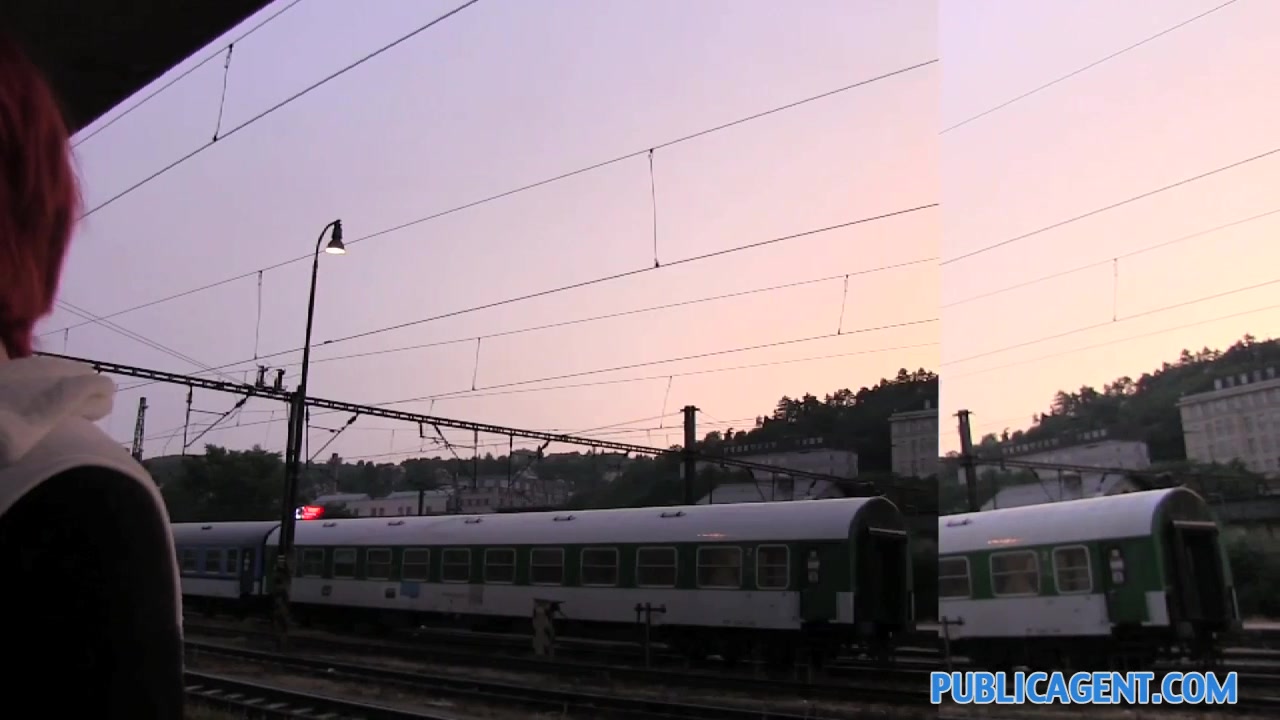 PublicAgent: Redhead Alice is fucked behind the train station