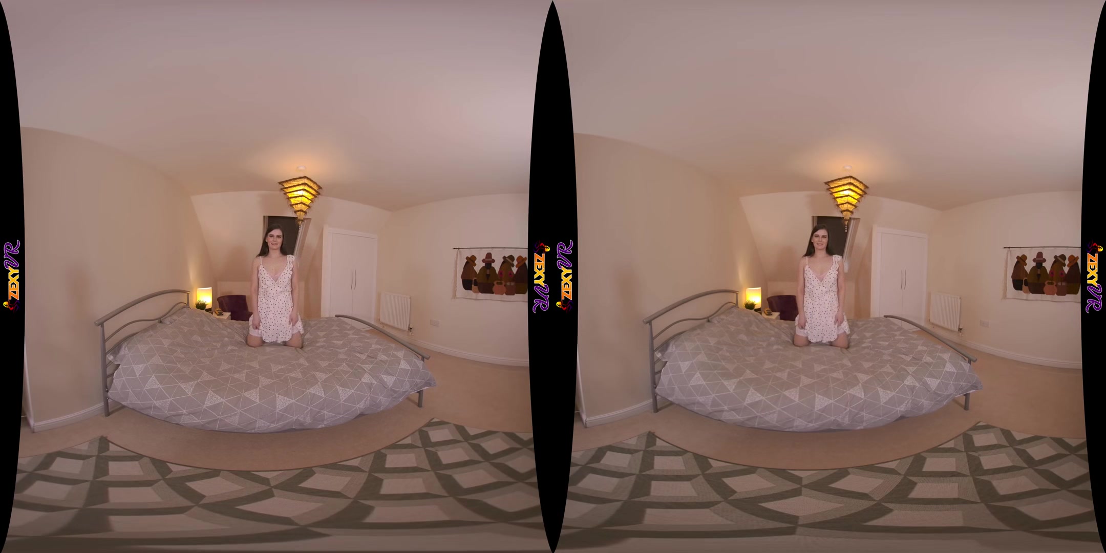 Lockdown Libido - Sexy Brunette Stripping on the Bed