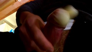 PERVERT SPERMPIG GOONER 3 BALLSTRETCHED LOADS INTO USED CONDOM