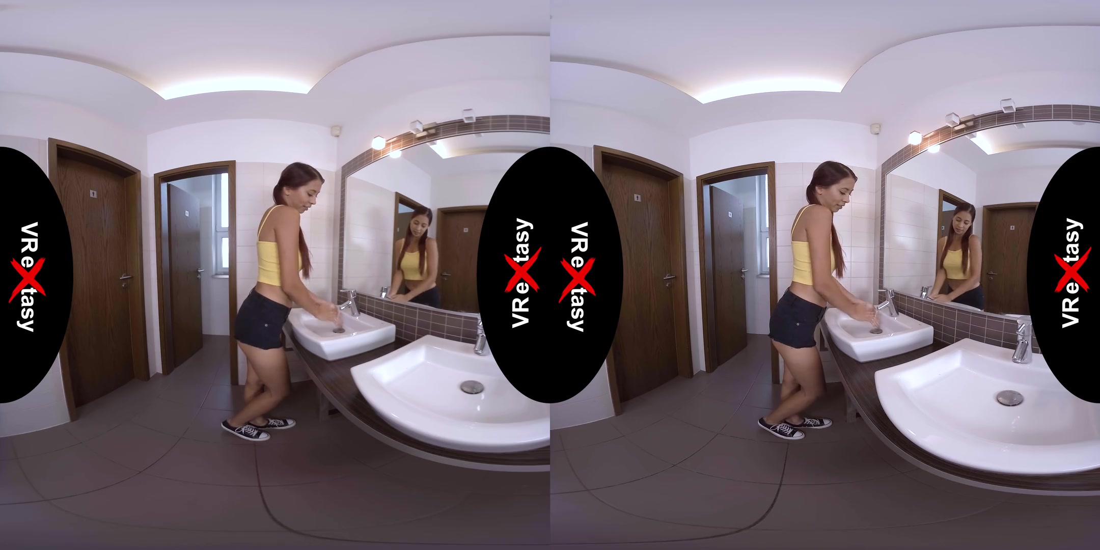 Paula Shy - Masturbates in Restroom; Hot Pornstar Solo