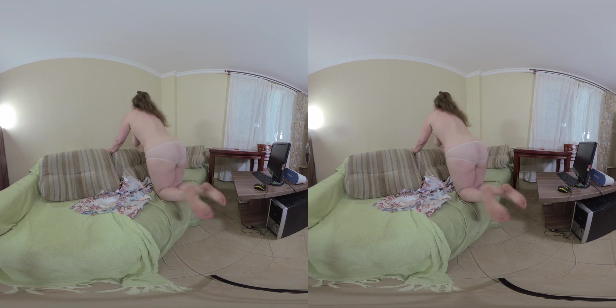 Big Tits Milf Eva White Home Alone at Night - Big Tits Amateur BBW