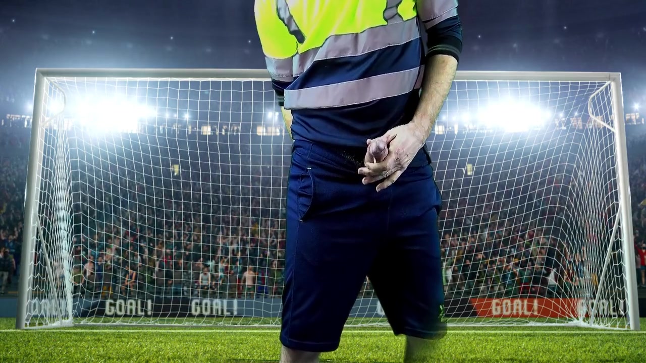 Horny Goalie Sprays The Champagne Of Masculinity During Big Match