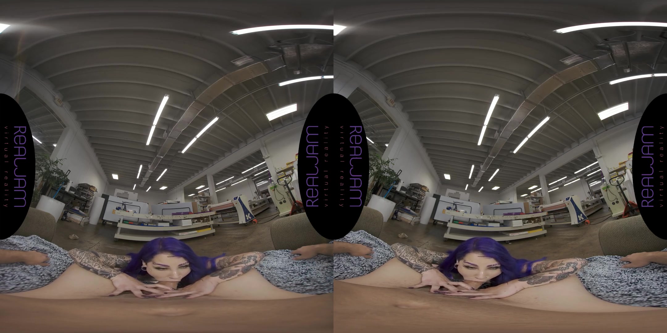 Sex Adventure at Work - Tattooed Purple Hair Alt-Girl POV