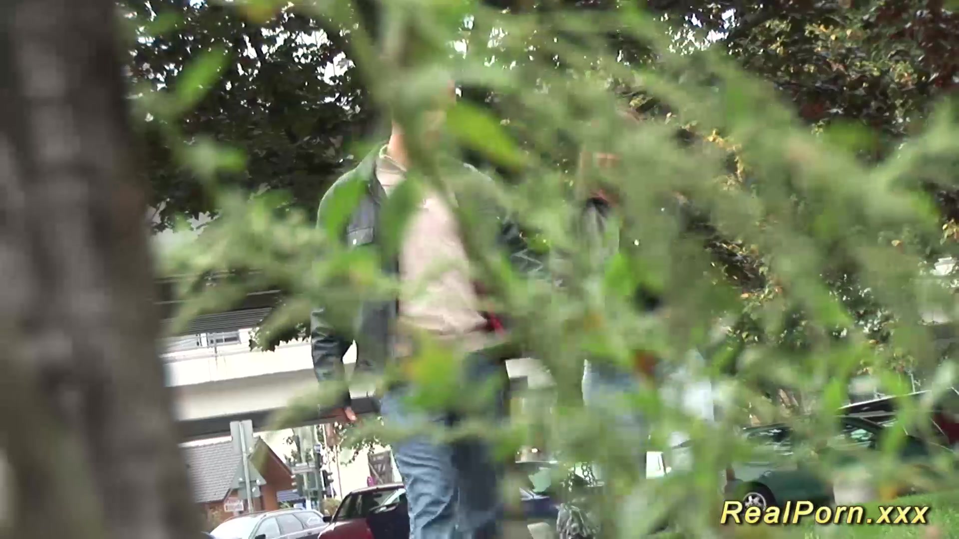 German Stepmom picked up for outdoor sex